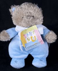 Baby & U Blue Teddy Bear Lovey Plush